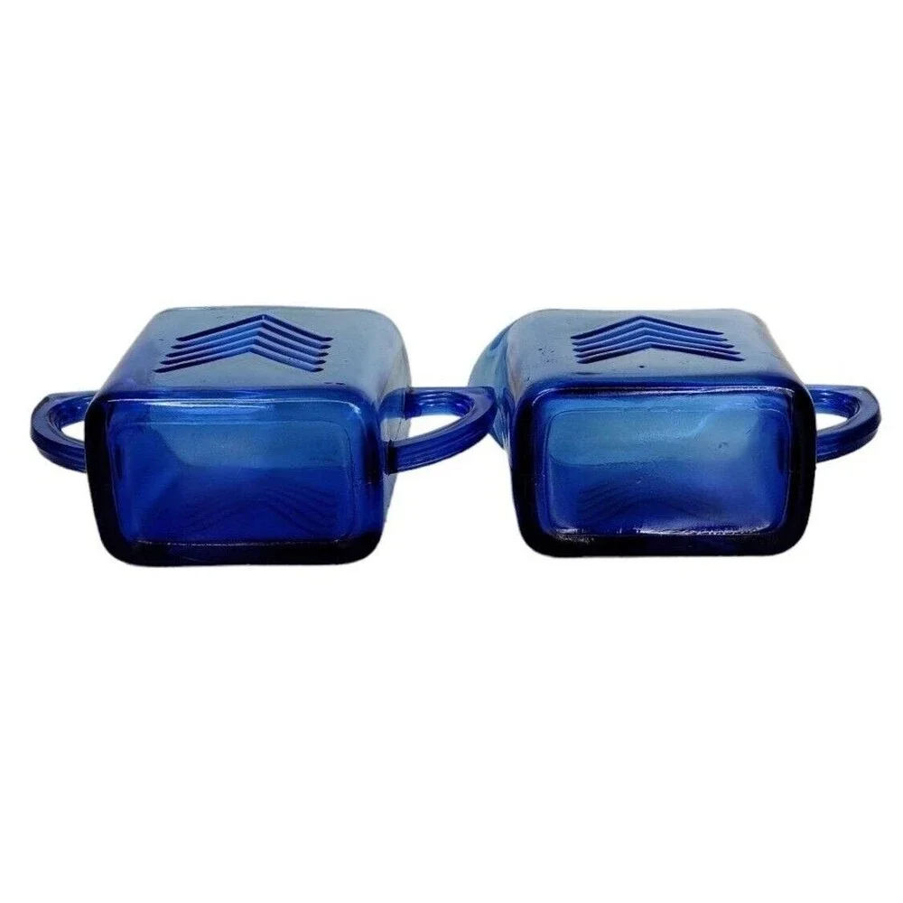 Vintage 30s Hazel Atlas Cobalt 